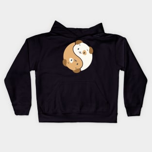 Yin And Yang Dog Kids Hoodie